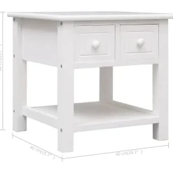 vidaXL - Bijzettafel - Wit - Hout Outlet