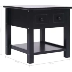 vidaXL - Bijzettafel - Zwart - Hout Online