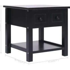 vidaXL - Bijzettafel - Zwart - Hout Online