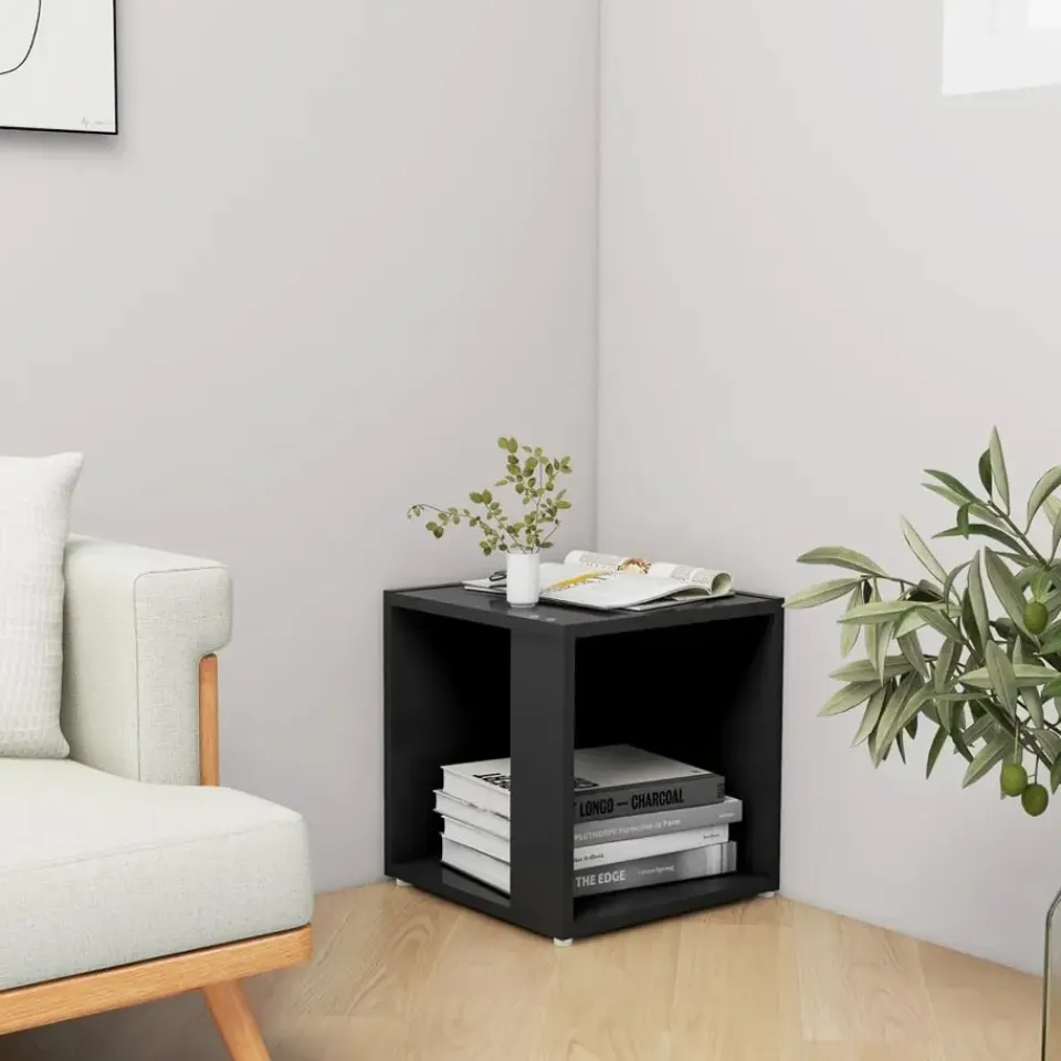 vidaXL - Bijzettafel - Zwart - Bewerkt hout - 33 x 33 x 34.5 cm Sale