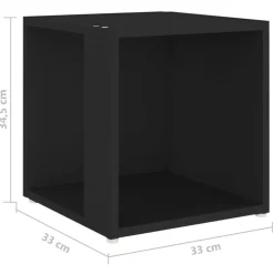 vidaXL - Bijzettafel - Zwart - Bewerkt hout - 33 x 33 x 34.5 cm Sale