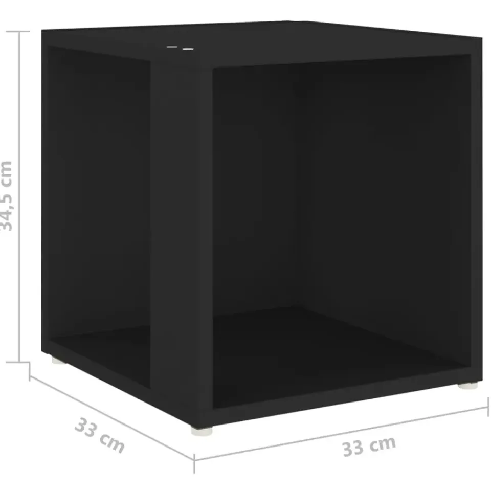 vidaXL - Bijzettafel - Zwart - Bewerkt hout - 33 x 33 x 34.5 cm Sale