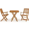 vidaXL - Bistroset - Bruin - Acaciahout - 3 stuks Clearance