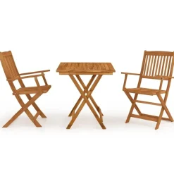vidaXL - Bistroset - Bruin - Acaciahout - 3 stuks Clearance