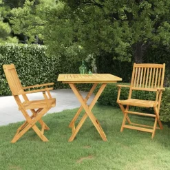 vidaXL - Bistroset - Bruin - Acaciahout - 3 stuks Clearance