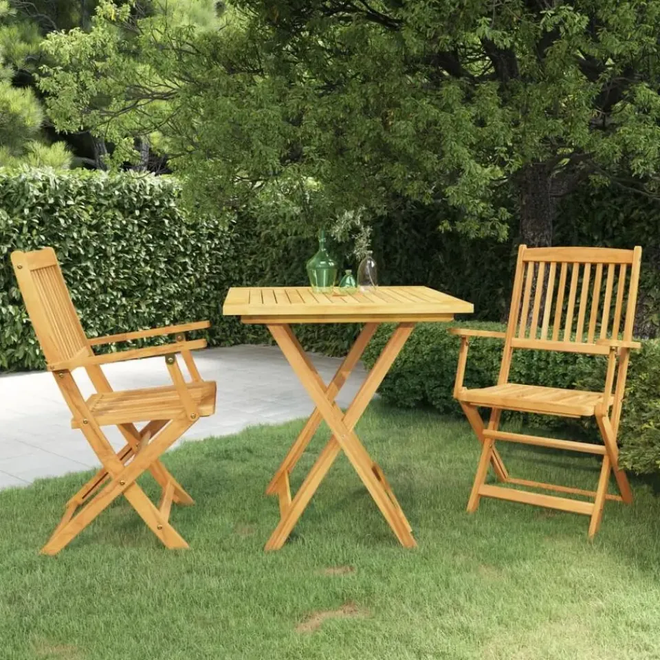 vidaXL - Bistroset - Bruin - Acaciahout - 3 stuks Clearance