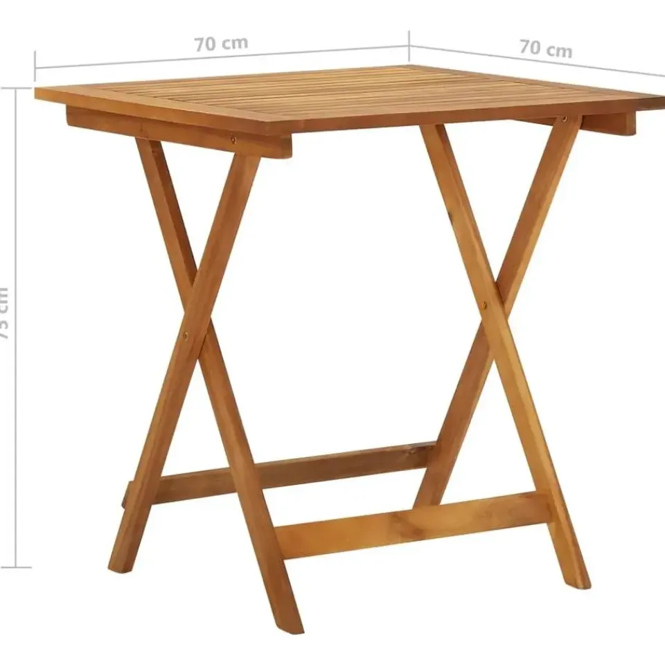vidaXL - Bistroset - Bruin - Acaciahout - 3 stuks Clearance