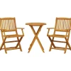 vidaXL - Bistroset - Bruin - Acaciahout - 60 cm - 3 stuks New