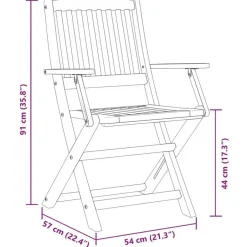 vidaXL - Bistroset - Bruin - Acaciahout - 60 cm - 3 stuks New