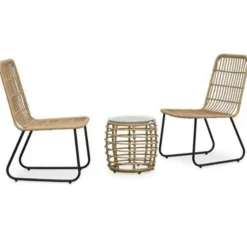 vidaXL - Bistroset - Bruin - Poly rattan Sale