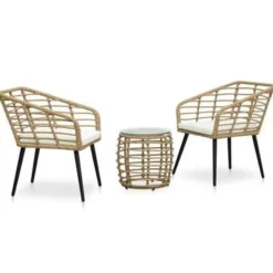 vidaXL - Bistroset - Bruin - Poly rattan Online
