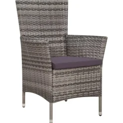 vidaXL - Bistroset - Grijs - Poly rattan Online