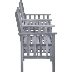 vidaXL - Bistroset - Grijs - Hout - 159x61x92 cm Hot