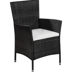 vidaXL - Bistroset - Zwart - Poly rattan New