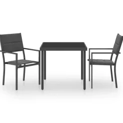 vidaXL - Bistroset - Zwart - Staal Outlet