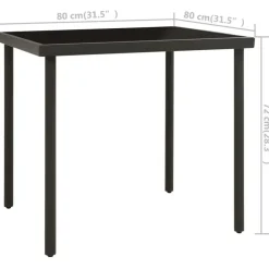 vidaXL - Bistroset - Zwart - Staal Outlet