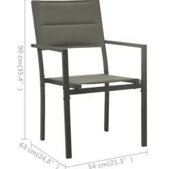 vidaXL - Bistroset - Zwart - Staal Outlet