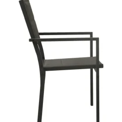 vidaXL - Bistroset - Zwart - Staal Outlet