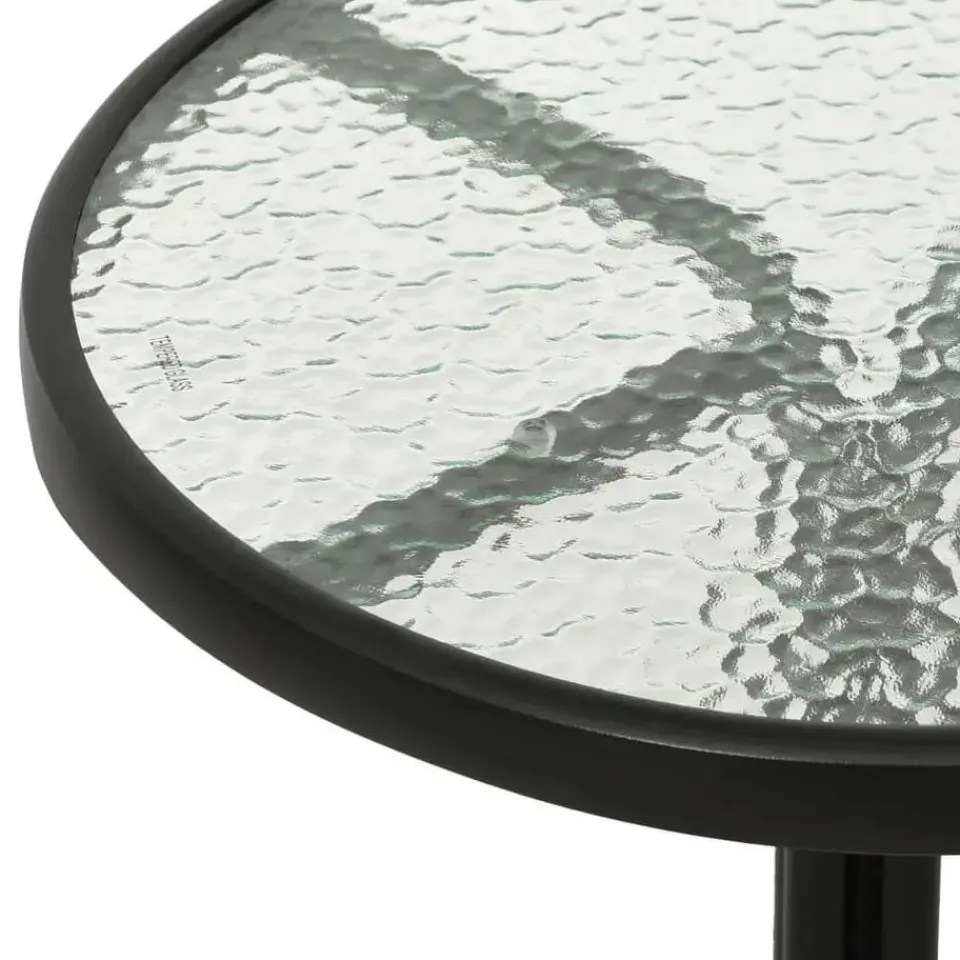 vidaXL - Bistroset - Zwart - Staal - 3 stuks Clearance