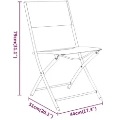 vidaXL - Bistroset - Zwart - Staal - 3 stuks Clearance