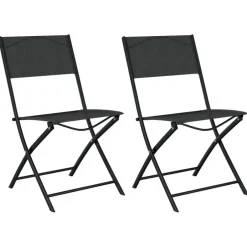 vidaXL - Bistroset - Zwart - Staal - 3 stuks Clearance