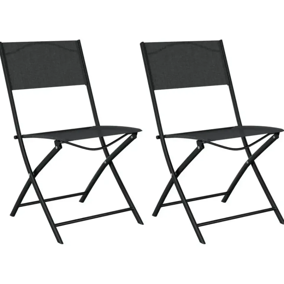 vidaXL - Bistroset - Zwart - Staal - 3 stuks Clearance