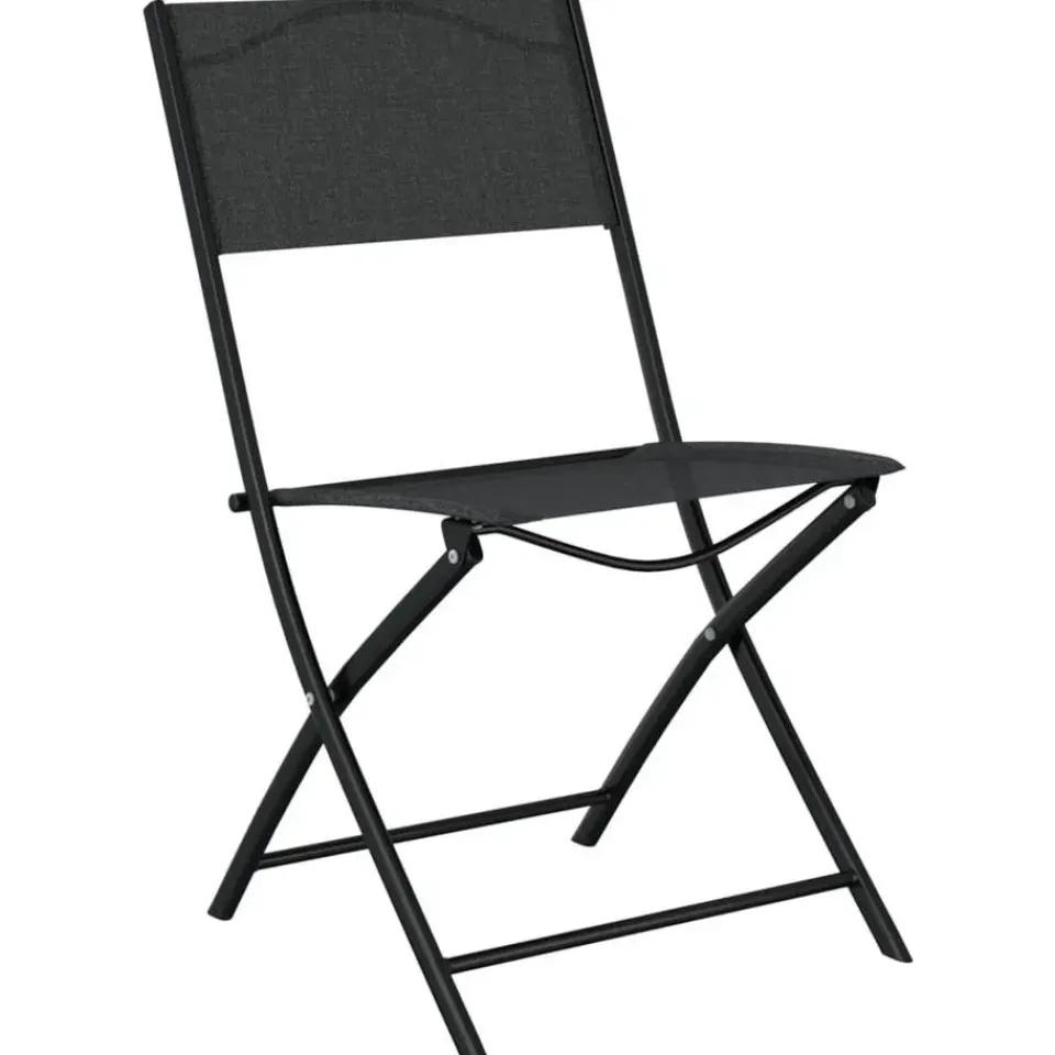 vidaXL - Bistroset - Zwart - Staal - 3 stuks Clearance