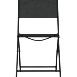 vidaXL - Bistroset - Zwart - Staal - 3 stuks Clearance