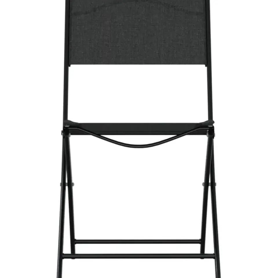 vidaXL - Bistroset - Zwart - Staal - 3 stuks Clearance