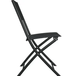 vidaXL - Bistroset - Zwart - Staal - 3 stuks Clearance