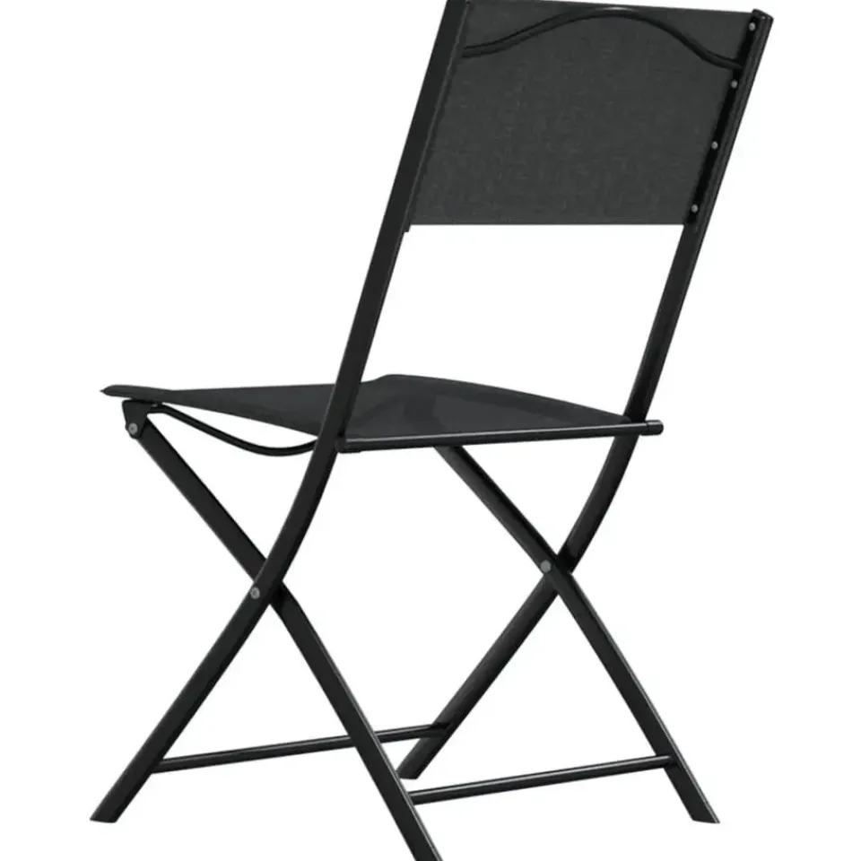 vidaXL - Bistroset - Zwart - Staal - 3 stuks Clearance