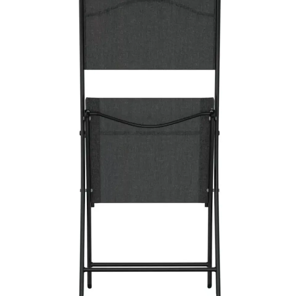 vidaXL - Bistroset - Zwart - Staal - 3 stuks Clearance