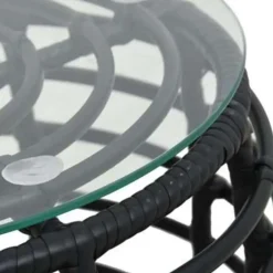 vidaXL - Bistroset - Zwart - Poly rattan Sale