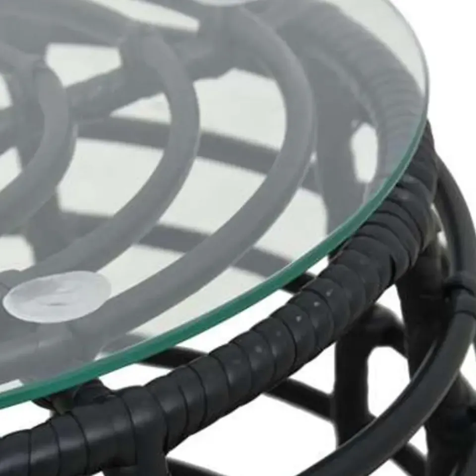 vidaXL - Bistroset - Zwart - Poly rattan Sale