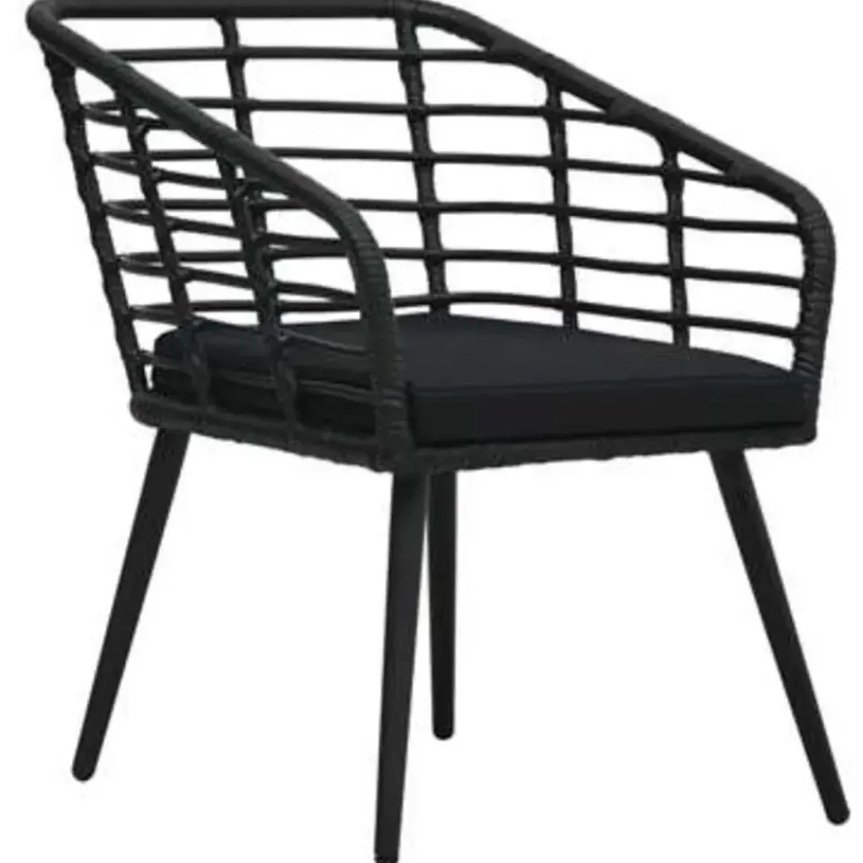 vidaXL - Bistroset - Zwart - Poly rattan Sale