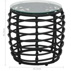 vidaXL - Bistroset - Zwart - Poly rattan Sale