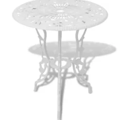 vidaXL - Bistroset Bistrosets - Wit - Aluminium New