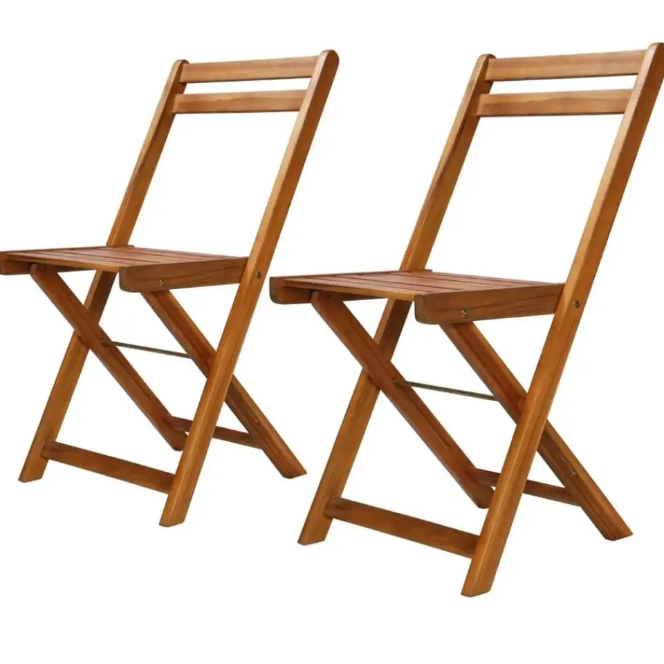 vidaXL - Bistrostoel - Bruin - Hout - 2 stuks Best