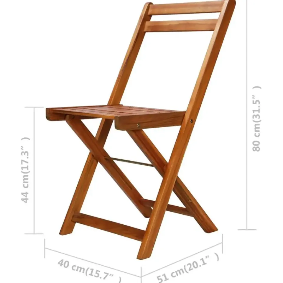 vidaXL - Bistrostoel - Bruin - Hout - 2 stuks Best