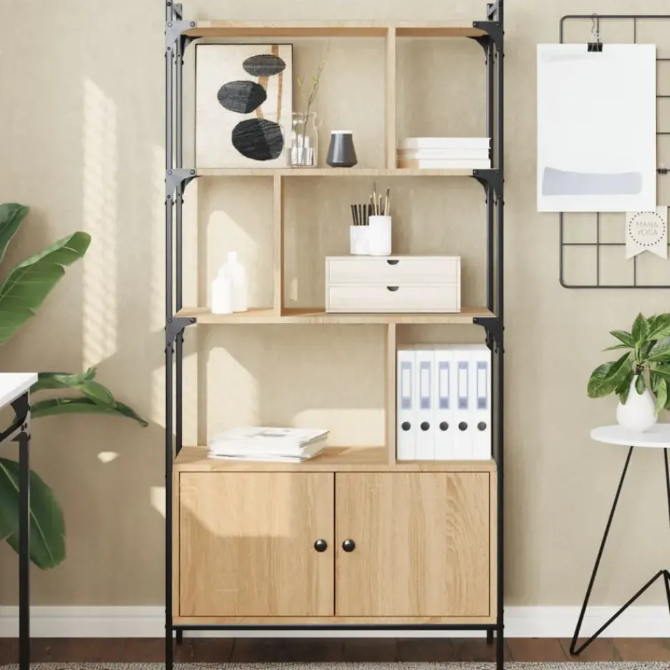 vidaXL - Boekenkast - Bruin - Bewerkt hout Discount