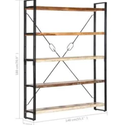 vidaXL - Boekenkast - Bruin - Gerecycled hout Clearance