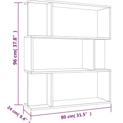 vidaXL - Boekenkast - Bruin - Bewerkt hout