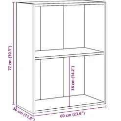 vidaXL - Boekenkast - Bruin - Bewerkt hout Clearance