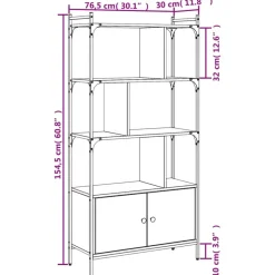 vidaXL - Boekenkast - Bruin - Bewerkt hout Best