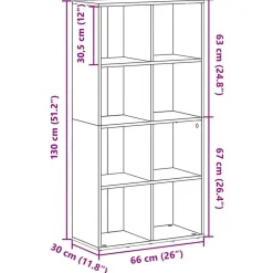 vidaXL - Boekenkast - Bruin - Bewerkt hout Best