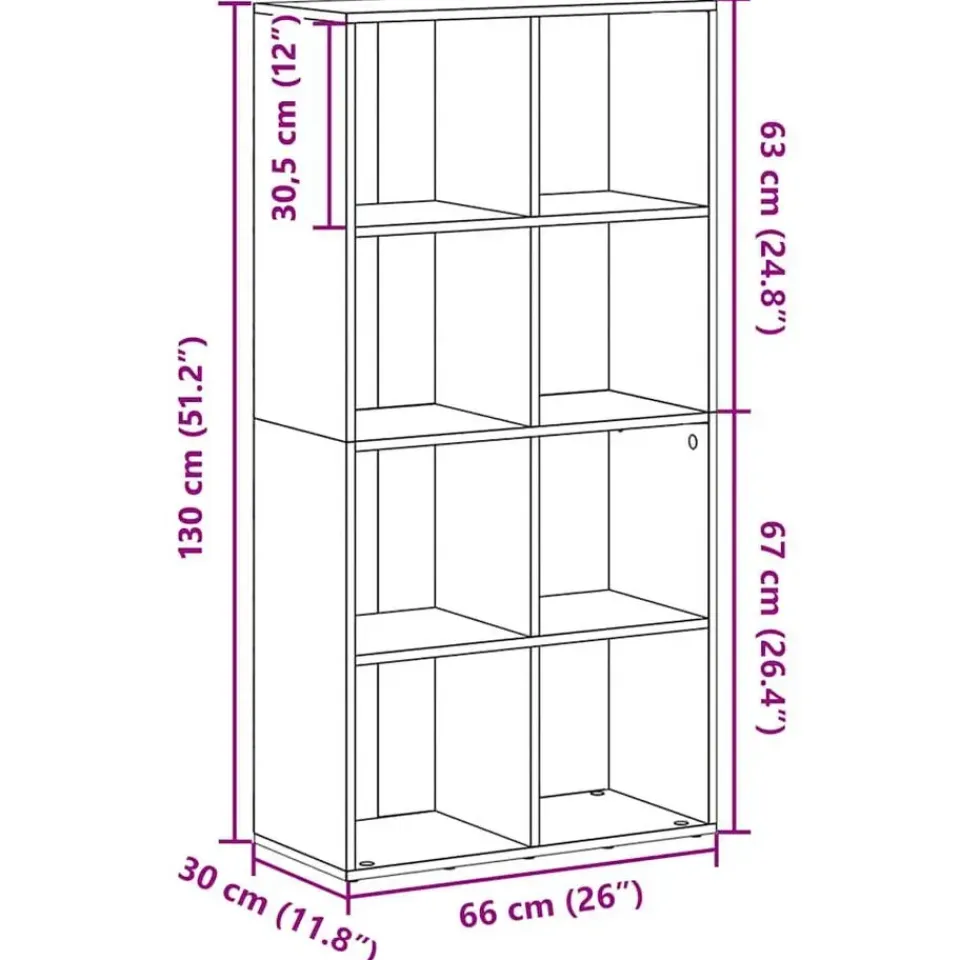 vidaXL - Boekenkast - Bruin - Bewerkt hout Best