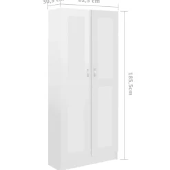 vidaXL - Boekenkast - Wit - Bewerkt hout Online