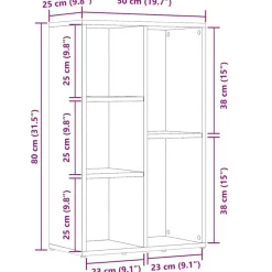 vidaXL - Boekenkast - Wit - Bewerkt hout New