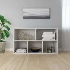 vidaXL - Boekenkast - Wit - Bewerkt hout New