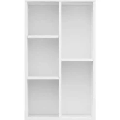 vidaXL - Boekenkast - Wit - Bewerkt hout New